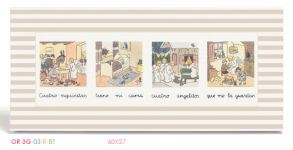 Oracion grande greca rayas grises